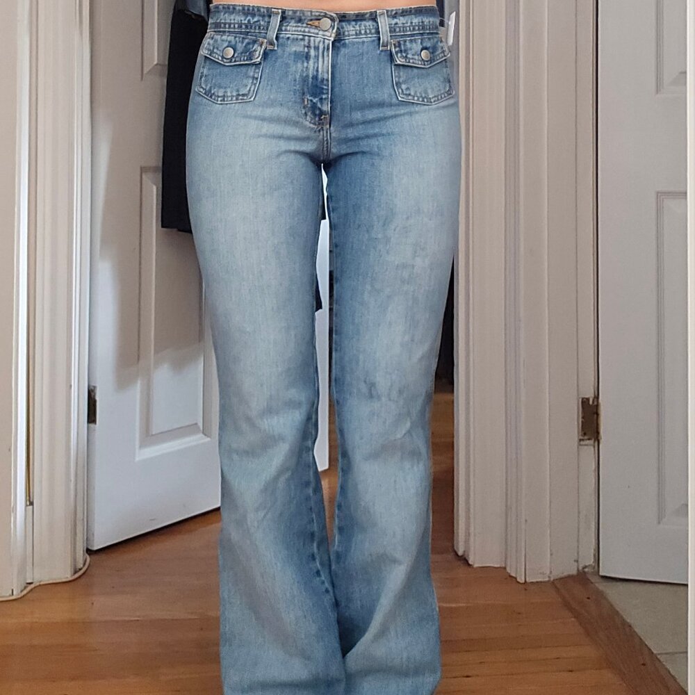 vintage ralph lauren low rise flare jeans y2k